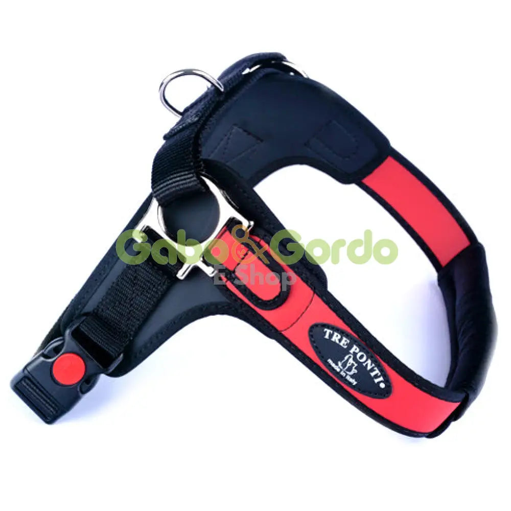 Arnés Forza rojo TRE PONTI para perros, seguro, acolchado y ajustable – Gabo y Gordo E Shop
