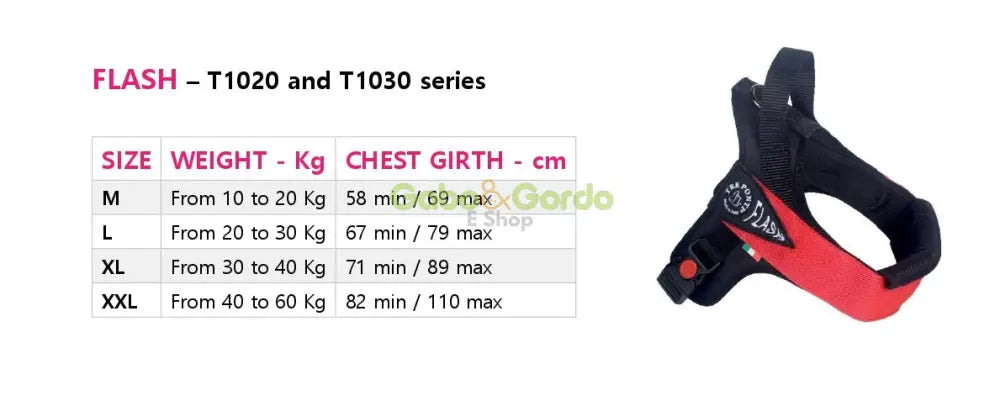 Arnés reflectante TRE PONTI Flash negro para perros medianos y grandes, ergonómico e impermeable