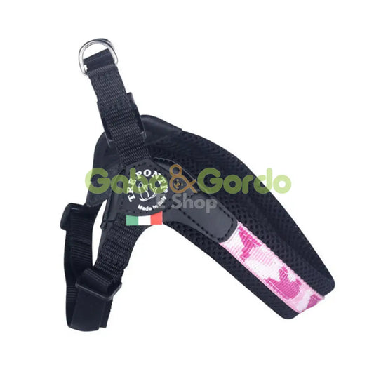 Cierre y ajuste del arnés rosa TRE PONTI para perros