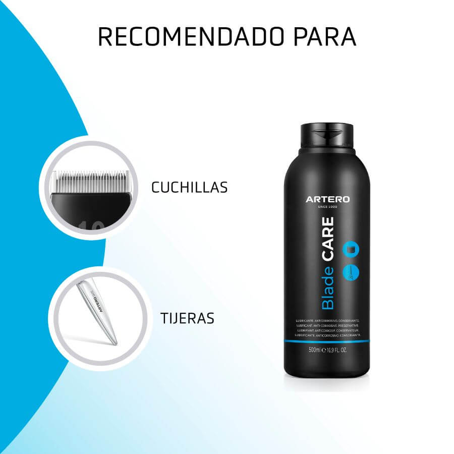 Artero Blade Care 500 ml líquido lubricante y antioxidante para limpiar y proteger cuchillas de peluquería