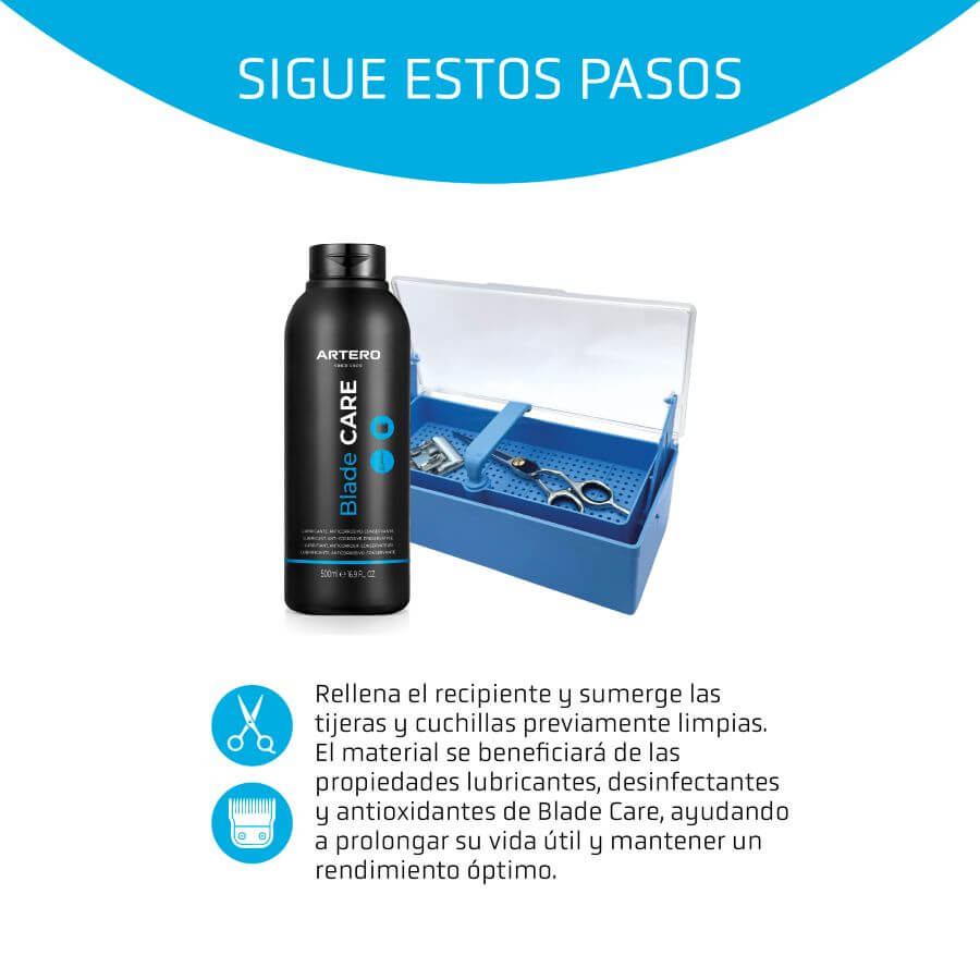Artero Blade Care 500 ml líquido lubricante y antioxidante para limpiar y proteger cuchillas de peluquería