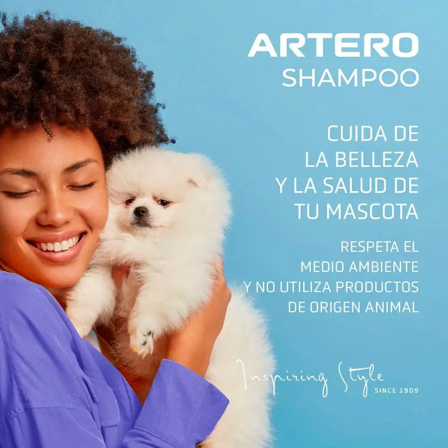 Artero Champú Blanc 250 ml para perros con pelo blanco, negro y gris