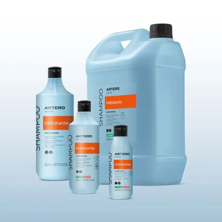 Artero Champú Hidratante para perros y gatos de pelo largo con biotina, hidratación profunda y brillo natural disponible en Gabo y Gordo E Shop.