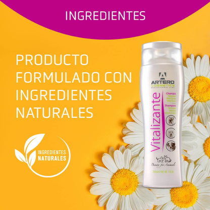 Artero Champú Vitalizante 250 ml para perros con piel sensible y volumen