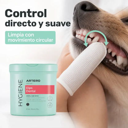 Artero Dips pack de 50 dedales limpiadores de dientes para perros y gatos