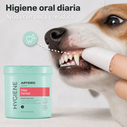 Artero Dips pack de 50 dedales limpiadores de dientes para perros y gatos