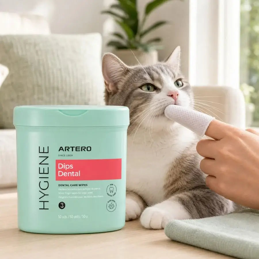 Artero Dips pack de 50 dedales limpiadores de dientes para perros y gatos