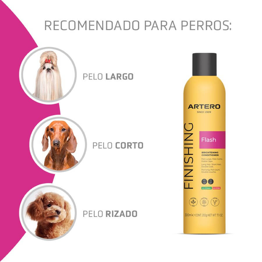 Artero Flash spray acondicionador desenredante y abrillantador para perros y gatos