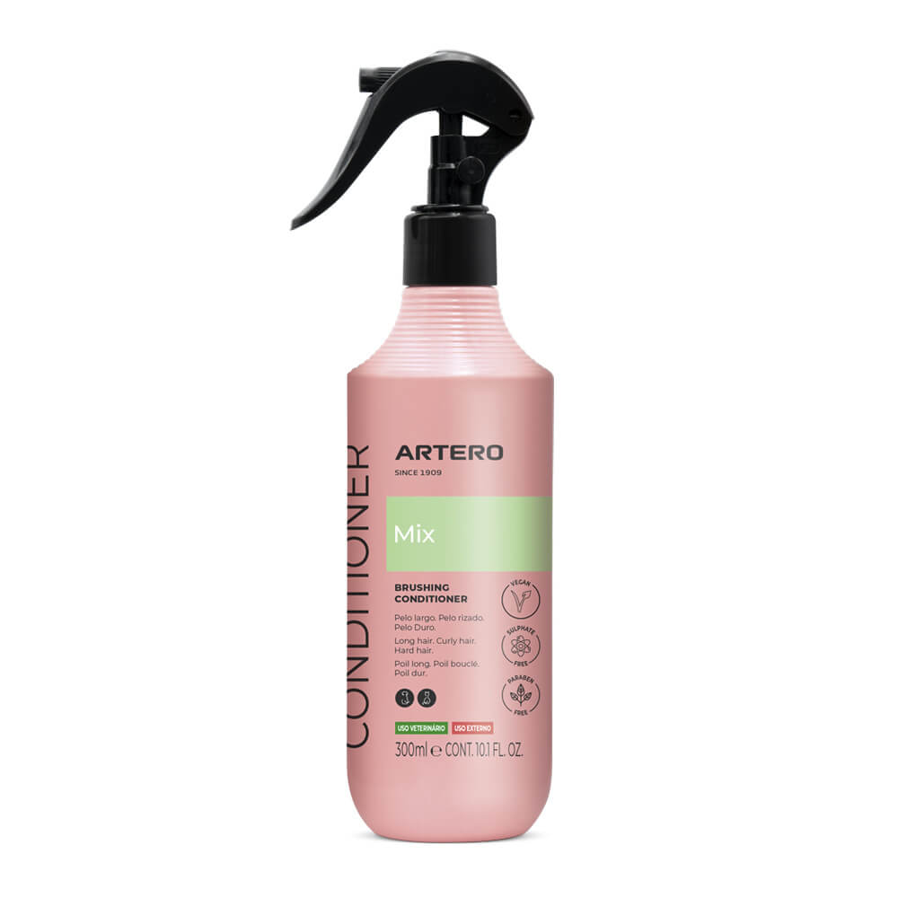 Acondicionador spray sin aclarado Artero Mix 300 ml para perros y gatos – desenredante y brillo profesional