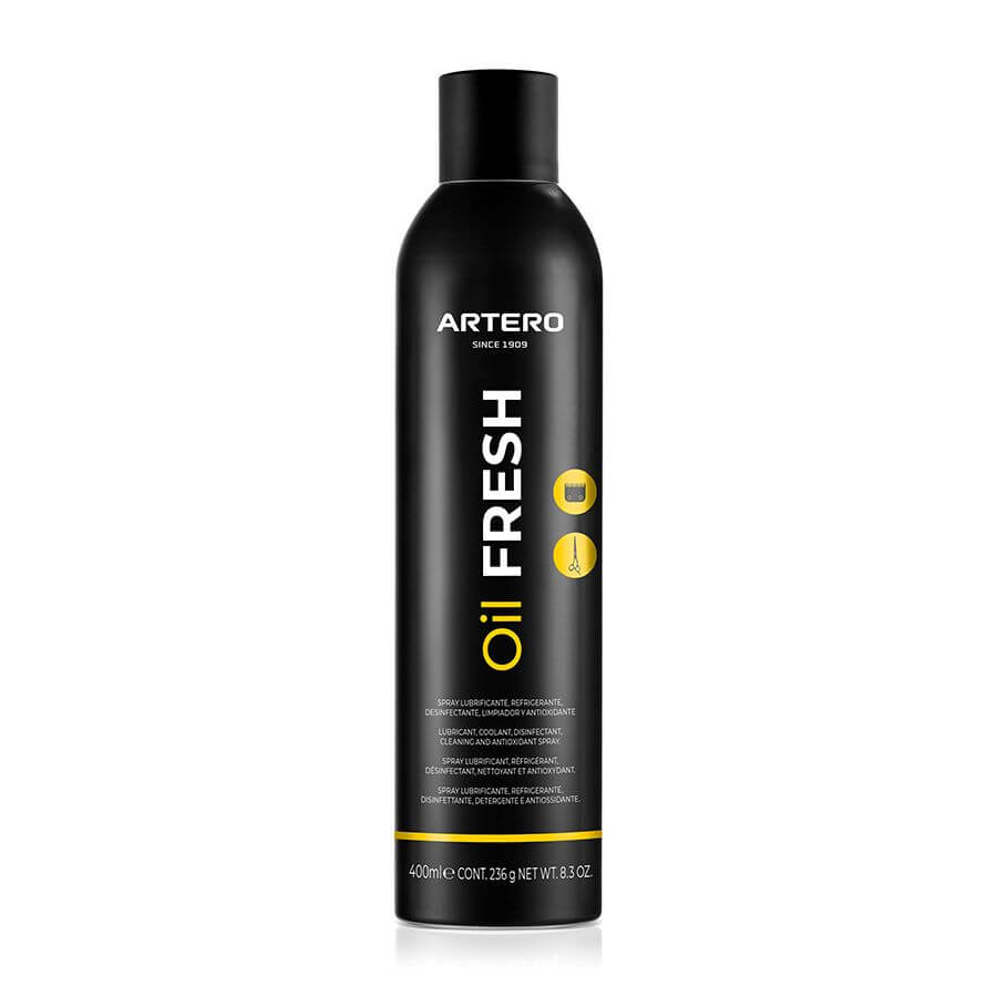 Artero Oil Fresh 400 ml spray refrigerante, lubricante, limpiador y desinfectante para cuchillas y tijeras de peluquería