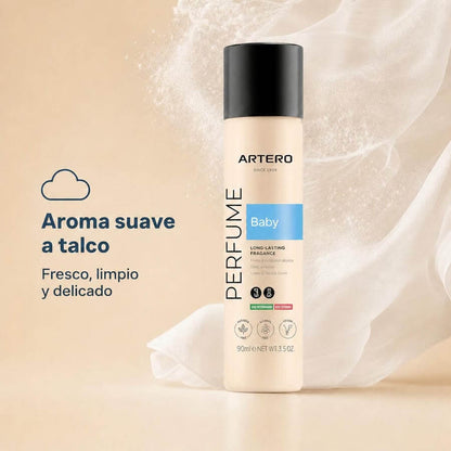 Artero Perfume Baby 90 ml con aroma suave a talco para cachorros, perros y gatos, cosmética vegana