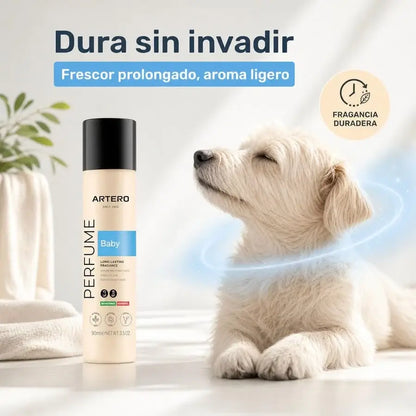 Artero Perfume Baby 90 ml con aroma suave a talco para cachorros, perros y gatos, cosmética vegana