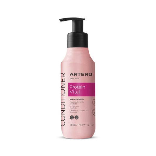 Artero Protein Vital acondicionador profesional para perros y gatos que hidrata, repara, desenreda y aporta brillo al pelaje, disponible en Gabo y Gordo E Shop.