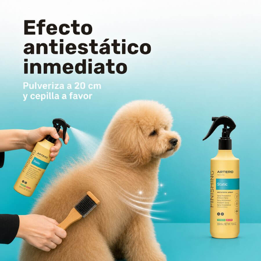 Artero Static Control 300 ml spray voluminizador y antiestático para perros y gatos
