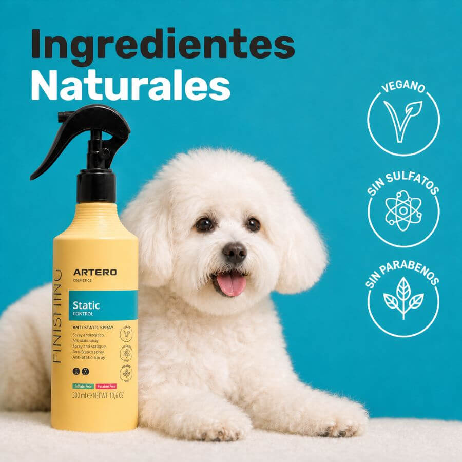 Artero Static Control 300 ml spray voluminizador y antiestático para perros y gatos
