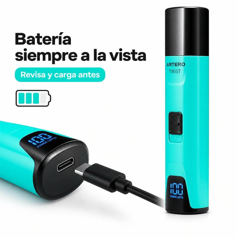 Artero Twist lima eléctrica profesional para uñas de perros y gatos con pantalla LED y USB-C