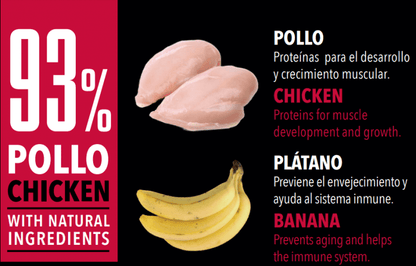 Atlantic Pet Wilderness comida húmeda sin cereales con 93 % de pollo y 4 % de plátano para perros, packs de 6 latas de 200 g y 400 g