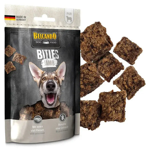 BELCANDO SNACK BITIES CORDERO 90 g.  Gabo y Gordo Pet Shop, la mejor tienda online en las Islas Canarias, España, tienda online para mascotas, perros, gatos, conejos, tortugas, animales, accesorios para mascotas en general. 
Gabo y Gordo E Shop in Canary Islands, the best store for pets, dogs, cats, rabbits, turtles, animals, pet accessories.