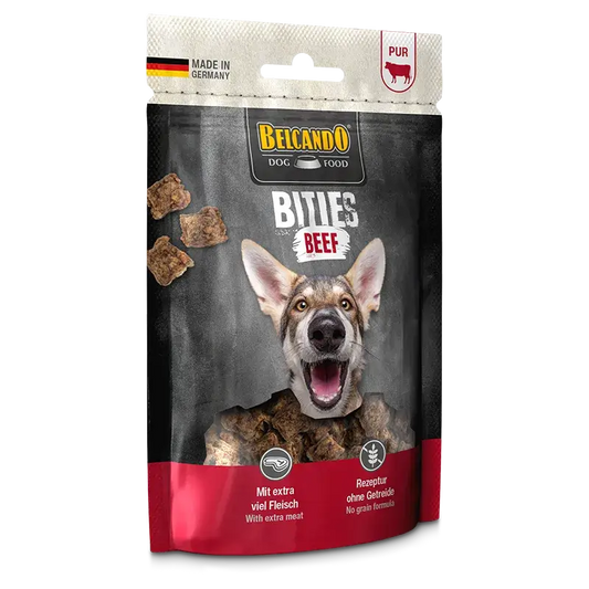 BELCANDO SNACK BITIES BEEF 90 g.  Gabo y Gordo Pet Shop, la mejor tienda online en las Islas Canarias, España, tienda online para mascotas, perros, gatos, conejos, tortugas, animales, accesorios para mascotas en general. 
Gabo y Gordo E Shop in Canary Islands, the best store for pets, dogs, cats, rabbits, turtles, animals, pet accessories.