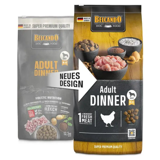 BELCANDO Adult Dinner pienso con carne fresca de ave para perros adultos medianos y grandes con actividad normal