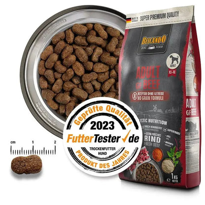 BELCANDO Adult Grain Free Beef pienso sin cereales y sin pollo con 40 % de carne fresca de ternera para perros adultos