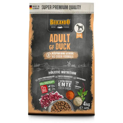 BELCANDO Adult Grain Free Duck pienso sin cereales con 40 % de pato fresco y amaranto para perros adultos