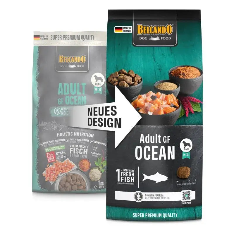 BELCANDO Adult Grain Free Ocean pienso sin cereales y sin proteínas de pollo con pescado y kril para perros adultos