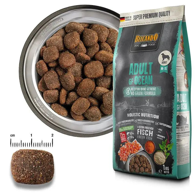 BELCANDO Adult Grain Free Ocean pienso sin cereales y sin proteínas de pollo con pescado y kril para perros adultos
