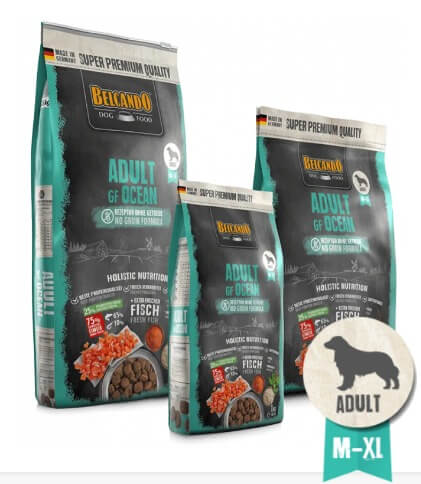 BELCANDO Adult Grain Free Ocean pienso sin cereales y sin proteínas de pollo con pescado y kril para perros adultos
