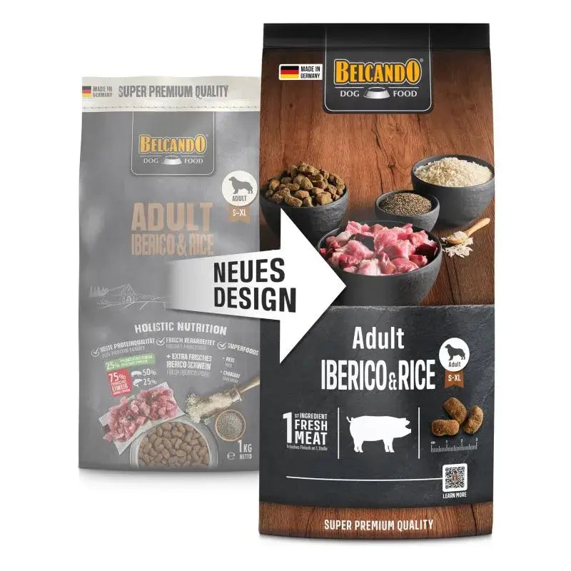 BELCANDO Adult Iberico & Rice pienso con 30 % de cerdo ibérico fresco y arroz para perros adultos