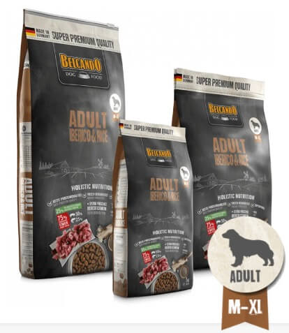 BELCANDO Adult Iberico & Rice pienso con 30 % de cerdo ibérico fresco y arroz para perros adultos