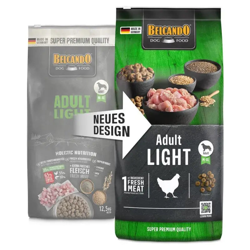 BELCANDO Adult Light pienso bajo en grasa con L-carnitina para perros adultos con sobrepeso o baja actividad