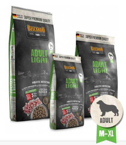 BELCANDO Adult Light pienso bajo en grasa con L-carnitina para perros adultos con sobrepeso o baja actividad