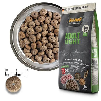 BELCANDO Adult Light pienso bajo en grasa con L-carnitina para perros adultos con sobrepeso o baja actividad