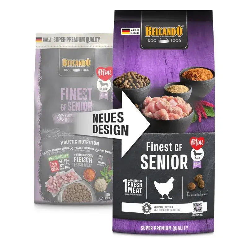 BELCANDO Finest Grain Free Senior pienso sin cereales para perros mayores de razas pequeñas y medianas