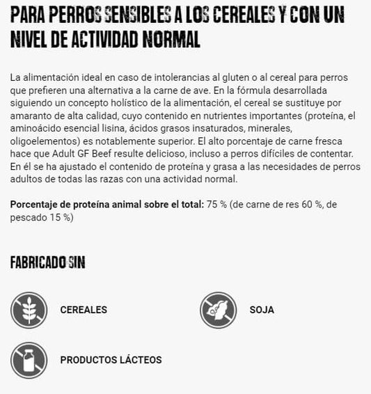 BELCANDO Grain Free Adult Beef – Pienso natural sin cereales con ternera fresca para perros adultos
