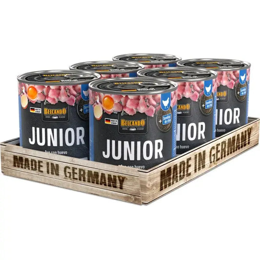 BELCANDO Junior Ave con Huevo alimento húmedo sin cereales para cachorros