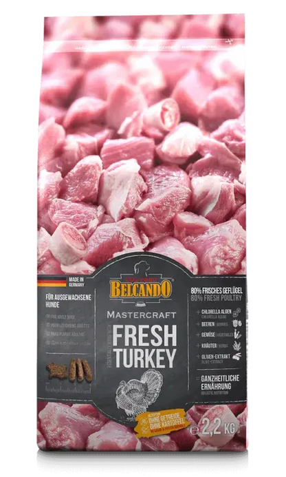 BELCANDO Mastercraft Fresh Turkey – Pienso sin cereales con carne fresca de pavo para perros adultos