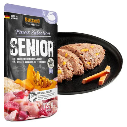 BELCANDO Finest Selection Senior Menú de Carne con arroz y calabaza 12 x 125 g para perros sénior