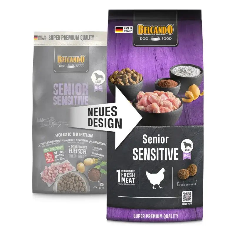 BELCANDO Senior Sensitive pienso con ave y arroz para perros mayores y adultos sensibles