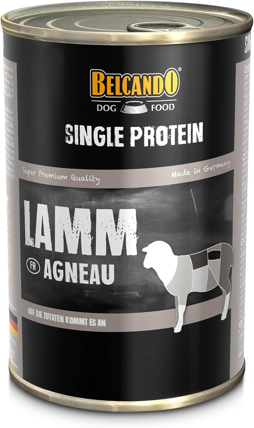 BELCANDO Single Protein Cordero – Alimento húmedo monoproteico premium para perros adultos, ideal para dietas de eliminación e intolerancias.