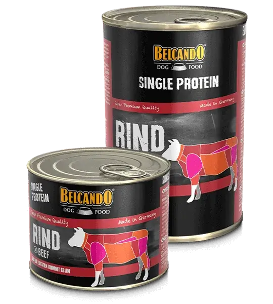 BELCANDO Single Protein Ternera – Alimento húmedo monoproteico premium para perros adultos, ideal para dietas de eliminación e intolerancias.