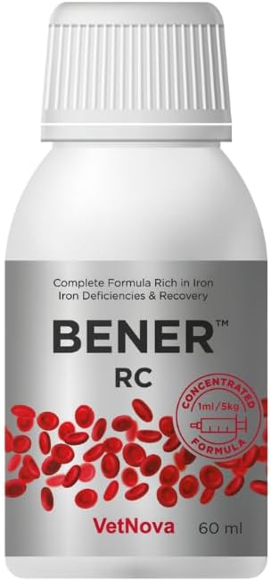 BENER RC suplemento vitamínico mineral con hierro para perros y gatos recuperación inapetencia anemia VetNova