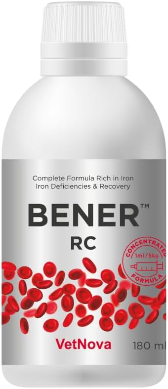 BENER RC suplemento vitamínico mineral con hierro para perros y gatos recuperación inapetencia anemia VetNova