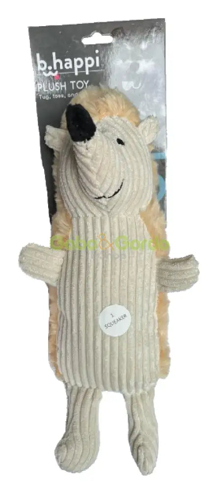 Bhappi Plush Erizo marrón claro de 32 cm, juguete de peluche suave con sonido para perros