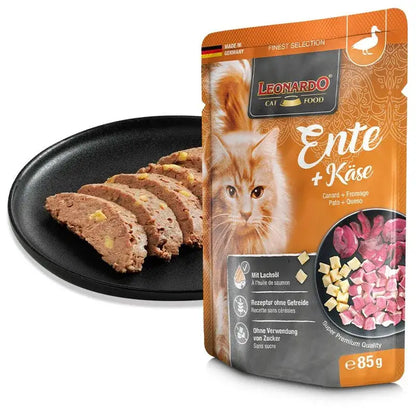 LEONARDO Finest Selection menu de pato y queso.  Gabo y Gordo E Shop, la mejor tienda online en las Islas Canarias, España, tienda online para mascotas, perros, gatos, conejos, tortugas, animales, accesorios para mascotas en general. 
