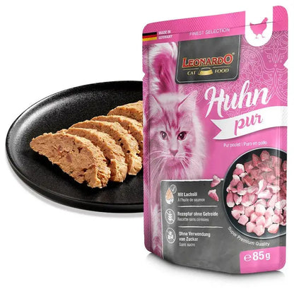 LEONARDO Menu Finest Selection puro pollo.  Gabo y Gordo E Shop, la mejor tienda online en las Islas Canarias, España, tienda online para mascotas, perros, gatos, conejos, tortugas, animales, accesorios para mascotas en general. 