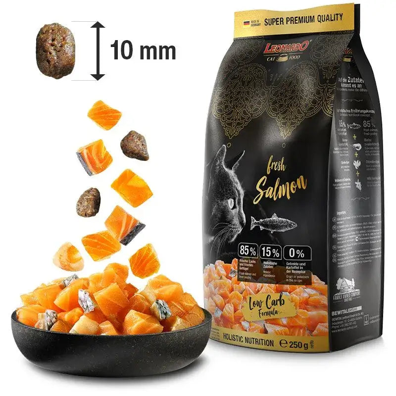 LEONARDO fresh Salmón | Pienso para gatos en Gabo y Gordo E Shop, la mejor tienda online en Gran Canaria, Islas Canarias, España, tienda online para mascotas, perros, gatos, conejos, tortugas, animales, accesorios para mascotas en general. 
Gabo y Gordo E Shop is the best online pet shop in Gran Canaria, Canary Islands, Spain.