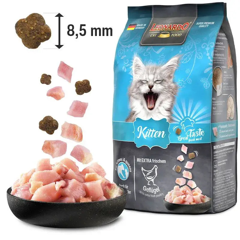 LEONARDO Kitten | Pienso para gatos en Gabo y Gordo E Shop, la mejor tienda online en Gran Canaria, Islas Canarias, España, tienda online para mascotas, perros, gatos, conejos, tortugas, animales, accesorios para mascotas en general. 
Gabo y Gordo E Shop is the best online pet shop in Gran Canaria, Canary Islands, Spain.