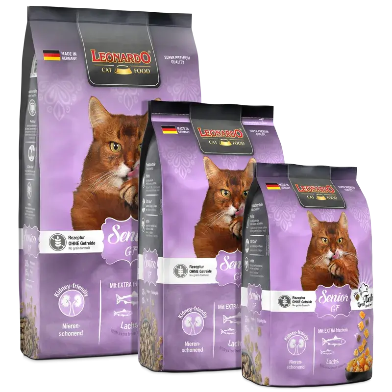 LEONARDO Adult Senior Grain Free | Pienso para gatos mayores de diez años con sensibilidad a los cereales.   Gabo y Gordo Pet Shop, tienda online en las Islas Canarias, España, tienda online para mascotas, perros, gatos, conejos, tortugas, animales, accesorios para mascotas en general.  